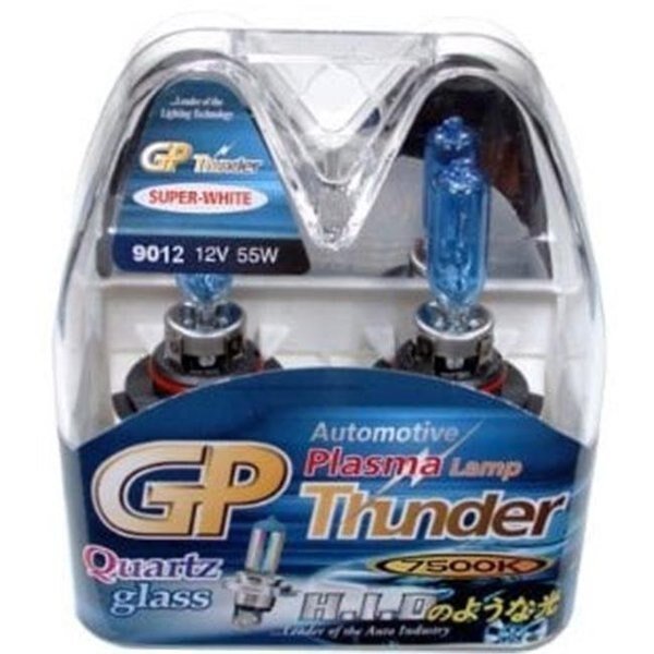 GP Thunder 7500K 9012 9012LL HIR2 Xenon Quartz Halogen Super White Light Bulbs for Fog/ Head Lamp/ Day Time Running Lights, Gp-Thunder, Mfr#: SGP75K-9012